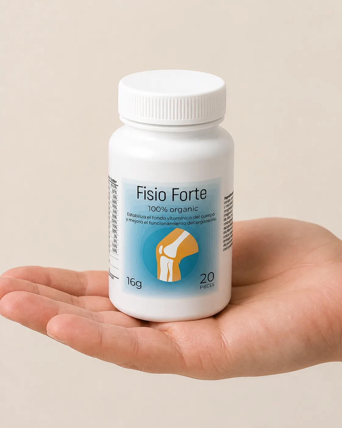 Fisio Forte — el envase en la mano
