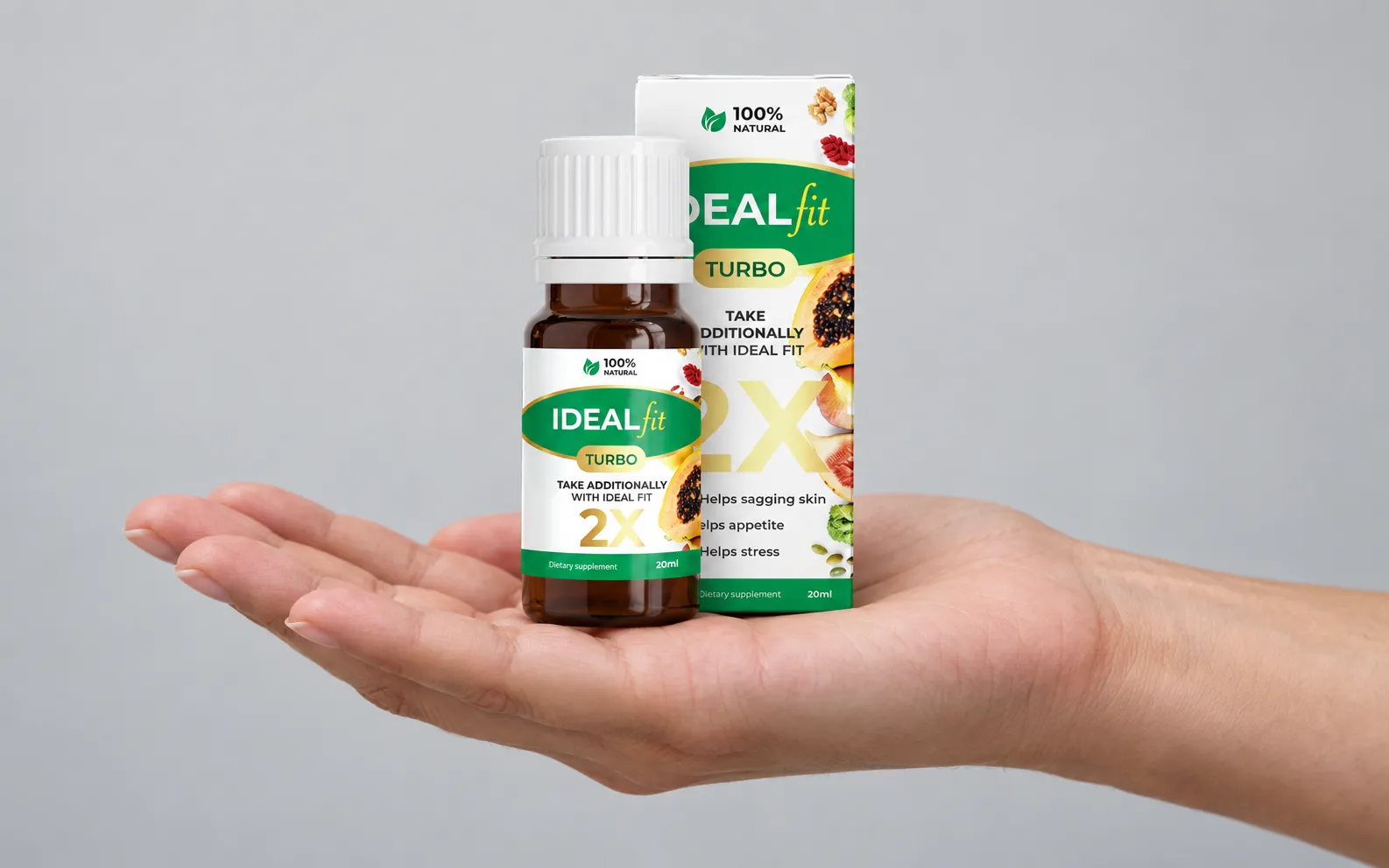 IdealFit Turbo — el envase en la mano