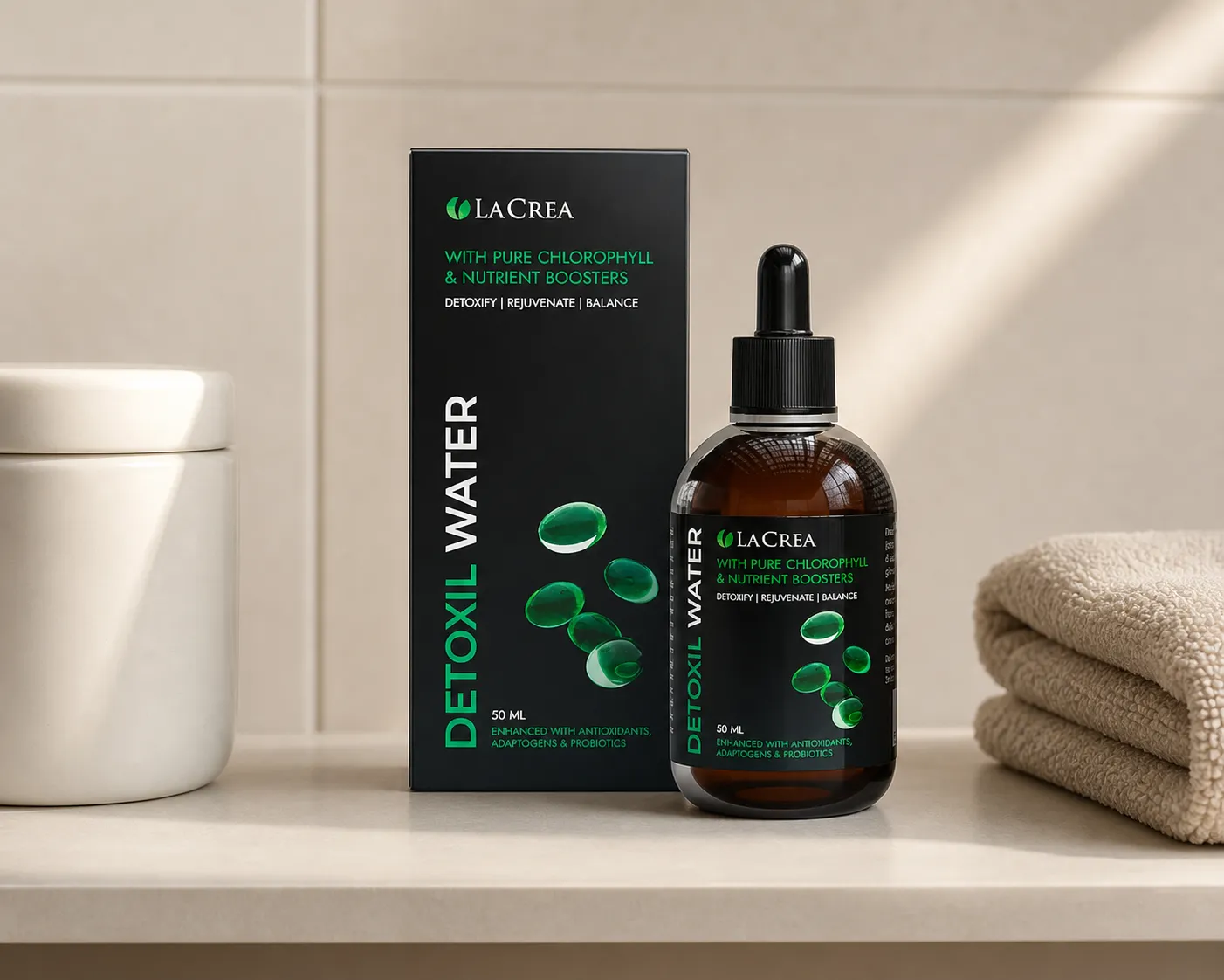Detoxil Water Liver — el envase en el día a día