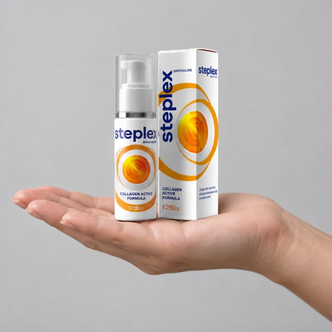 Steplex — el envase en la mano