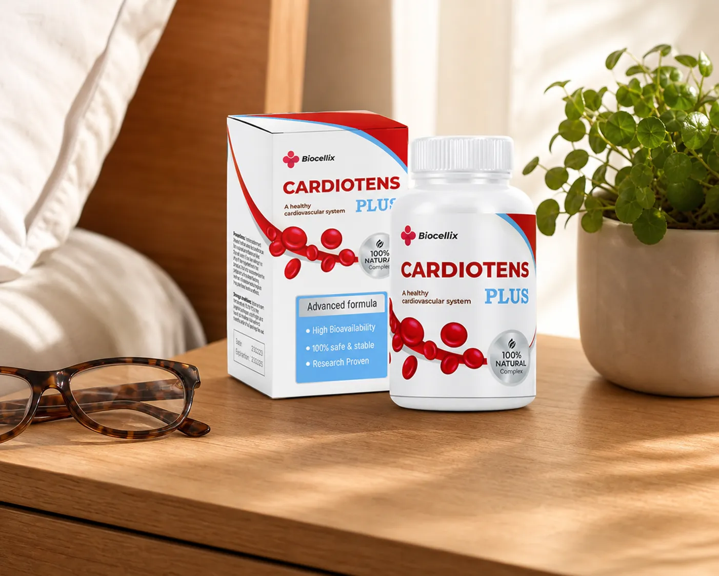Cardiotens Plus — el envase en el día a día