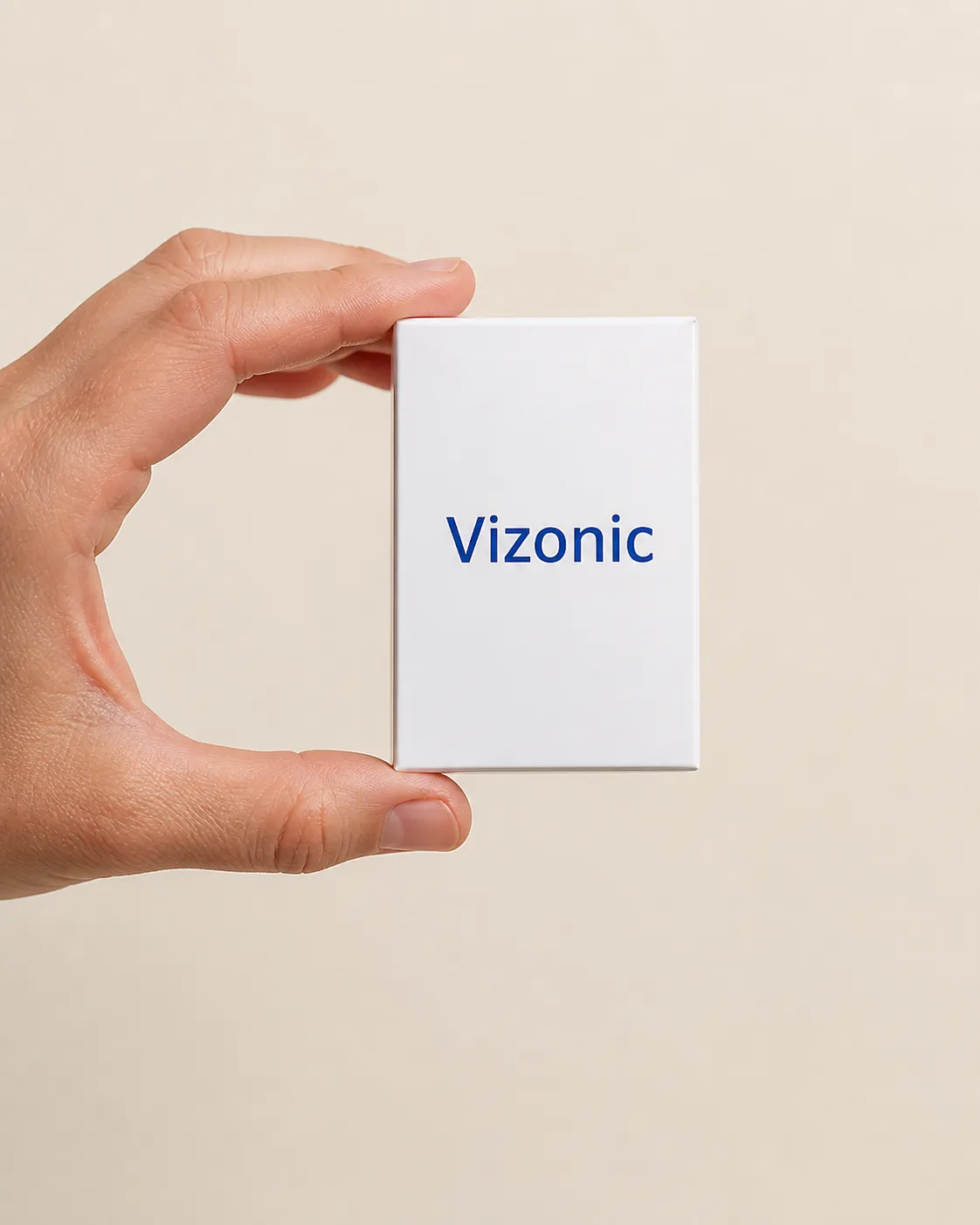 Vizonic — el envase en la mano