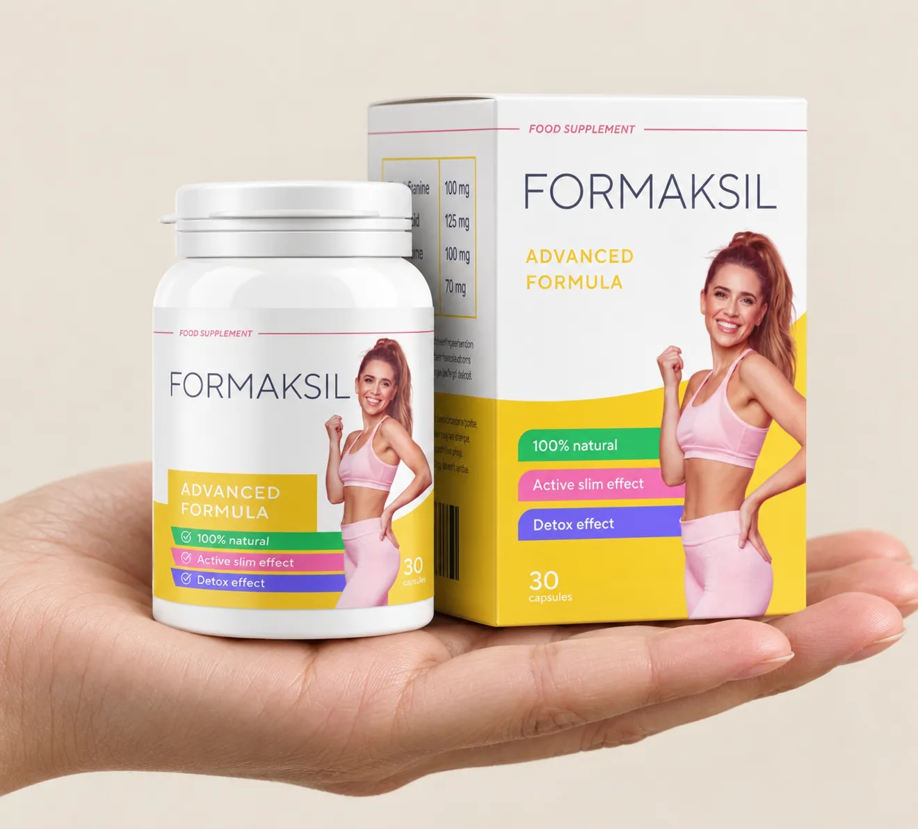 Formaksil — el envase en la mano