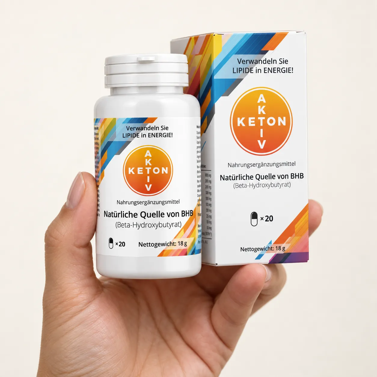 Keton Aktiv — el envase en la mano