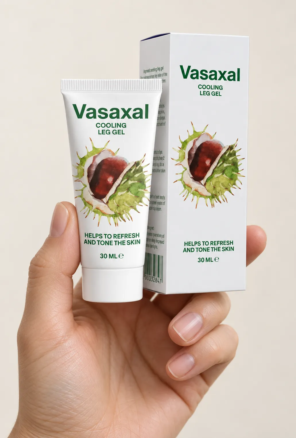 Vasaxal — el envase en la mano