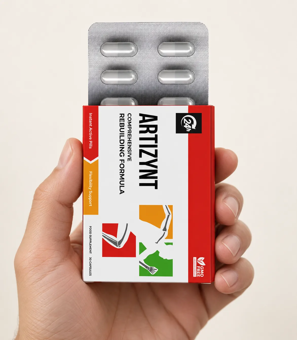 ArtiZynt Capsules — el envase en la mano