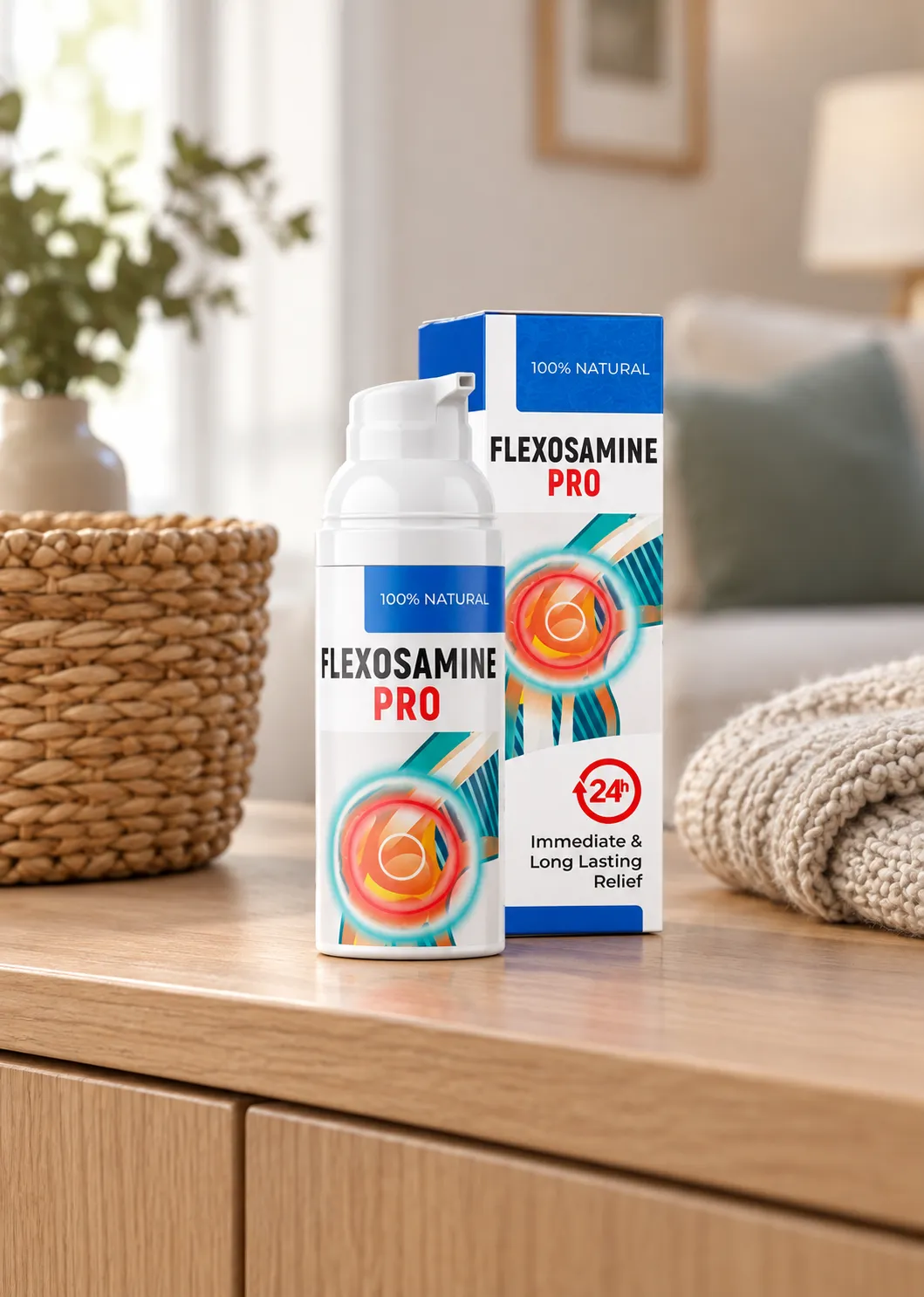Flexosamine PRO — el envase en el día a día