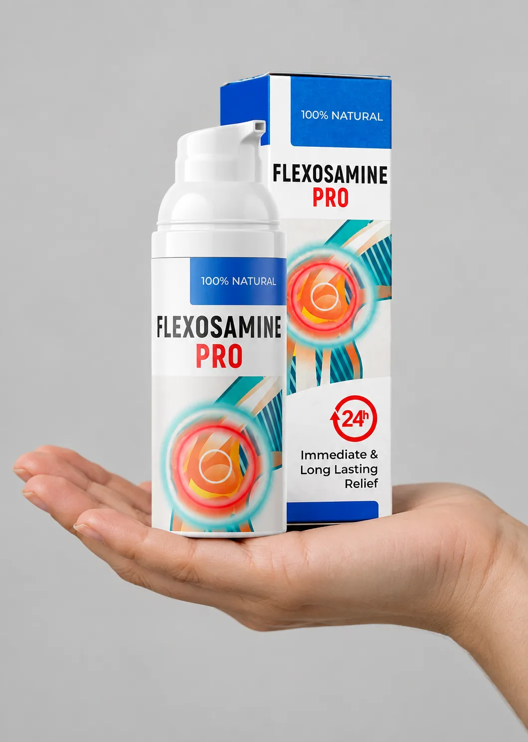 Flexosamine PRO — el envase en la mano