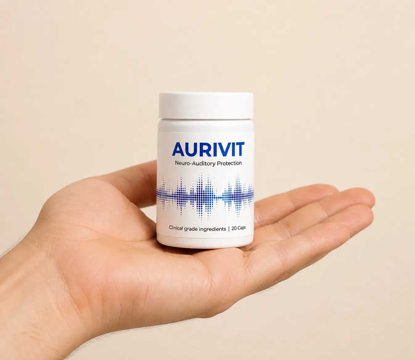 Aurivit — el envase en la mano