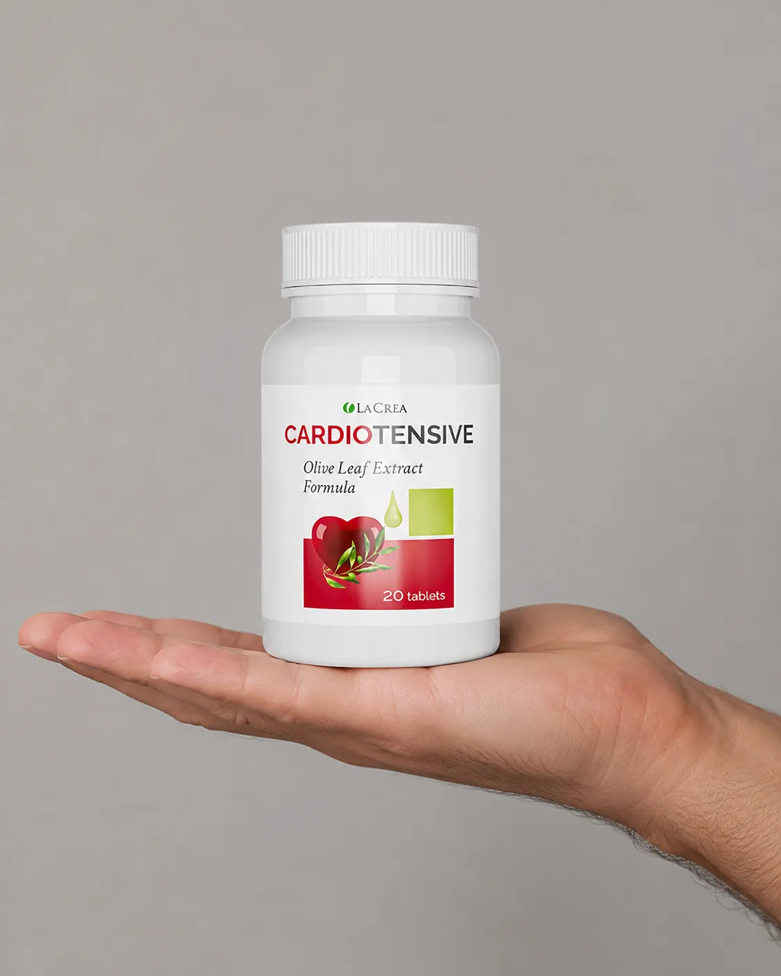 Cardiotensive — el envase en la mano