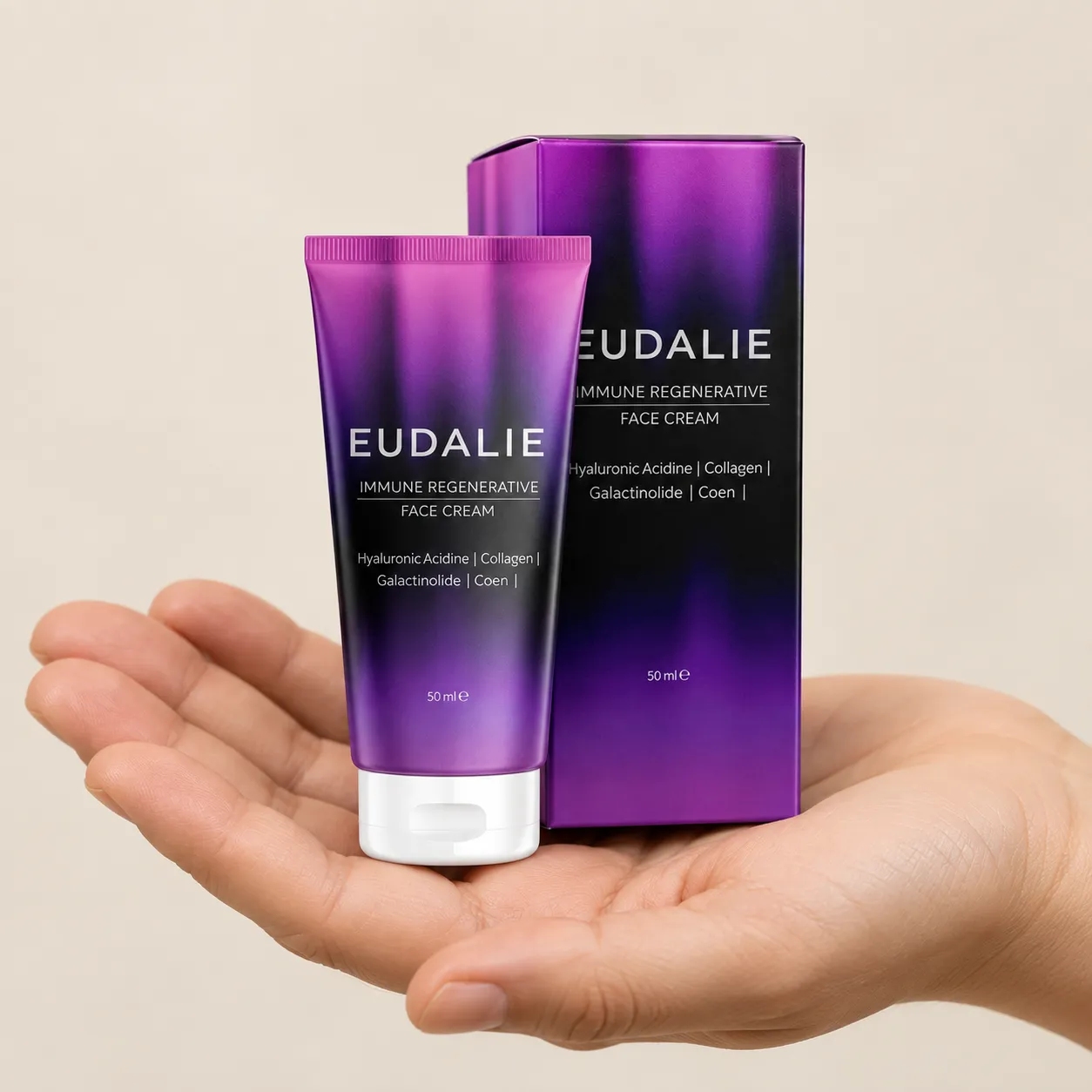 Eudalie — el envase en la mano