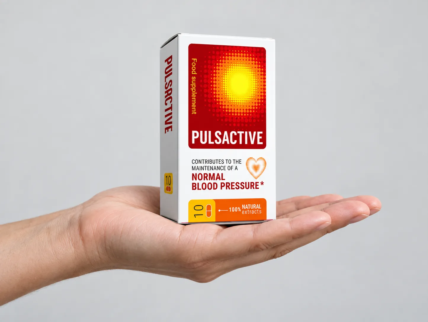 Pulsactive — el envase en la mano