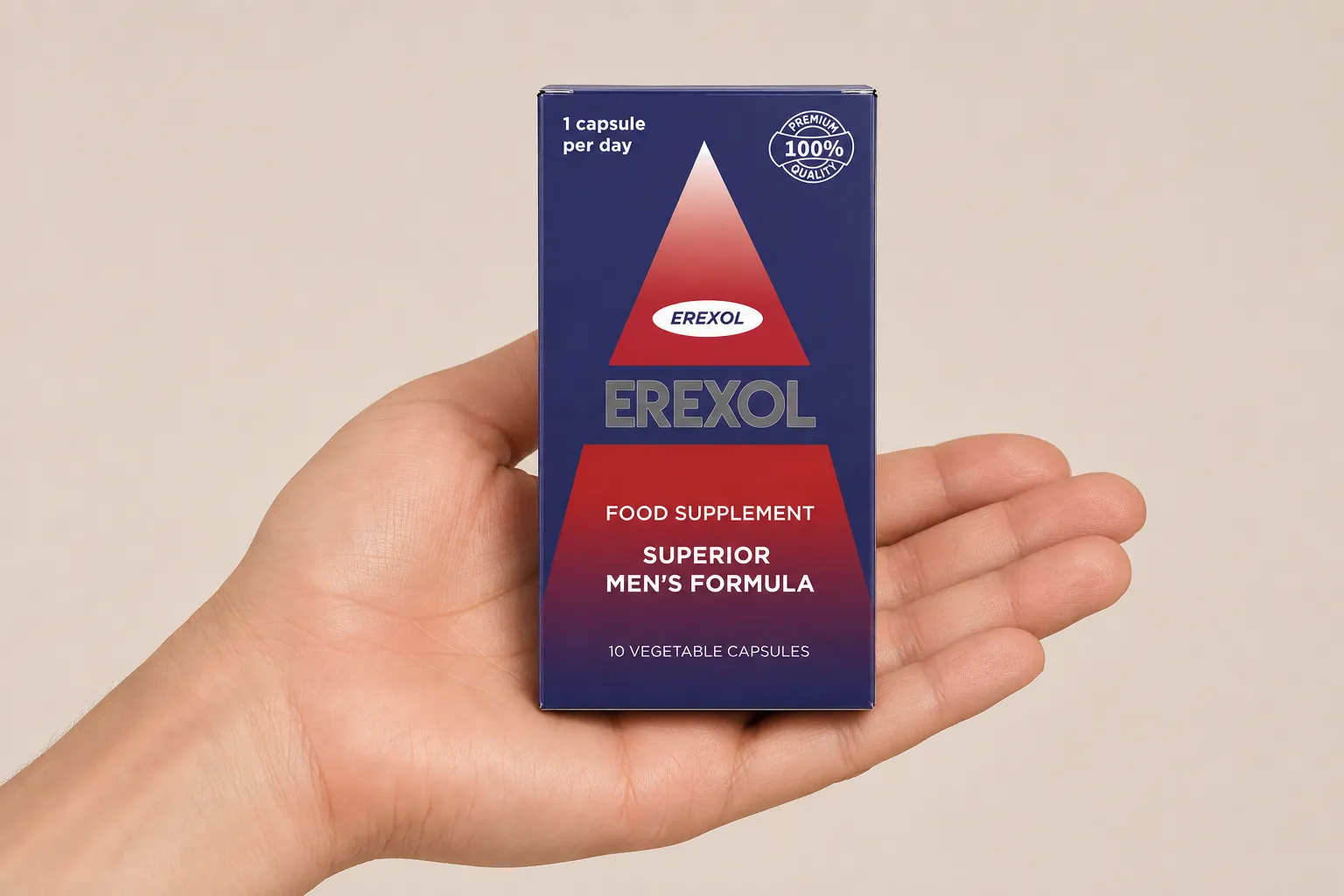 Erexol — el envase en la mano